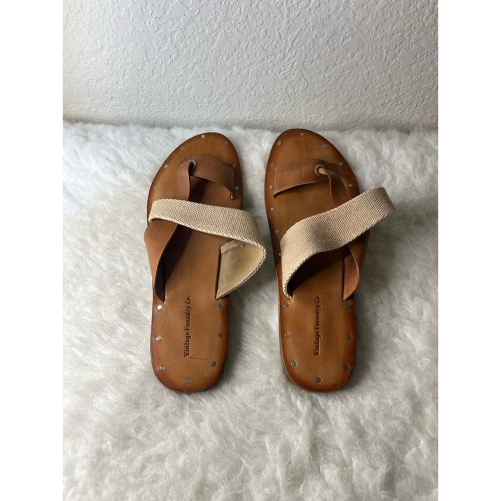 Vintage Foundry Co Althea Leather Sandals Women Size 9